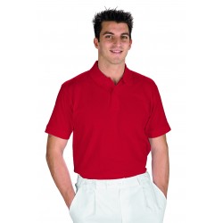 Polo unisex m/m rosso cotone