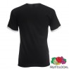 T-shirt ringer nera profilo bianco