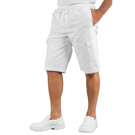 PANTACARGO SHORT BIANCO 100 % COTTON ISACCO 044110S