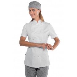 GIACCA LADY EXTRALIGHT manica corta SUPER STRETCH BIANCO 97% COTTON  3% SPANDEX ISACCO 057560M