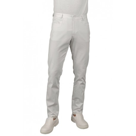 PANTALONE  YALE SLIM SUPER STRETCH BIANCO 97% COTTON  3% SPANDEX ISACCO 064578