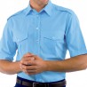 Camicia pilota Uomo azzurra m/m ISACCO 062810M - 