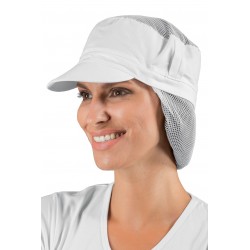 Hat Charly with net extra White 100% cotton ISACCO 077000R