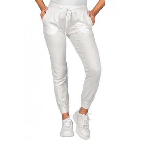 PANTA OLIMPIA UNISEX JERSEY White 97% Cotton  3% SPANDEX - ISACCO 044900