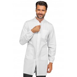 Kittel DOVER Mit Reißverschluss Weiß 65% Polyester  35% Baumwolle - ISACCO 060520