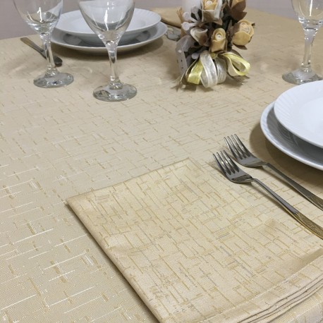 Tischdecke Lara Beige Elfenbein 381