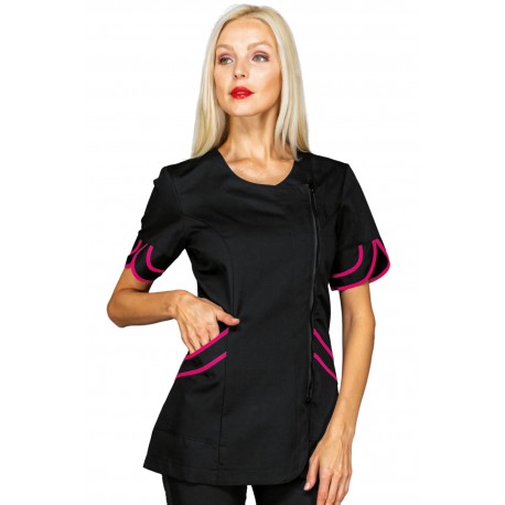 Tunic Babilonia Black + Fuchsia 65% Polyester - 35% Cotton ISACCO 005560