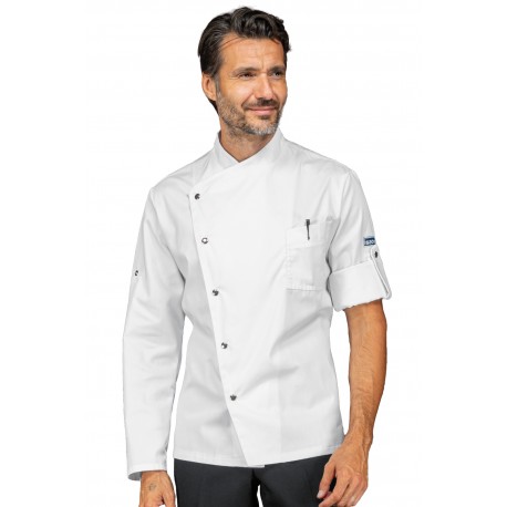 Jacket Chef Manhattanshort sleeveWhite 65% Polyester - 35% Cotton ISACCO 059700M