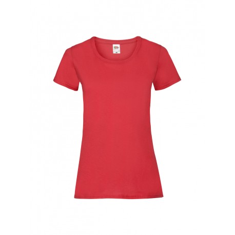 T-SHIRT DONNA VALUEWEIGHT COLOURS - ROSSO