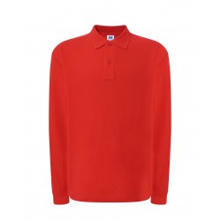 Polo regular manica lunga Rosso