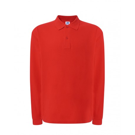 Polo regular manica lunga Rosso