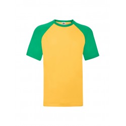 T-SHIRT BASEBALL M/C GIALLO/VERDE