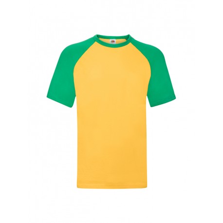 T-SHIRT BASEBALL M/C GIALLO/VERDE