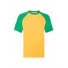 T-SHIRT BASEBALL M/C GIALLO/VERDE