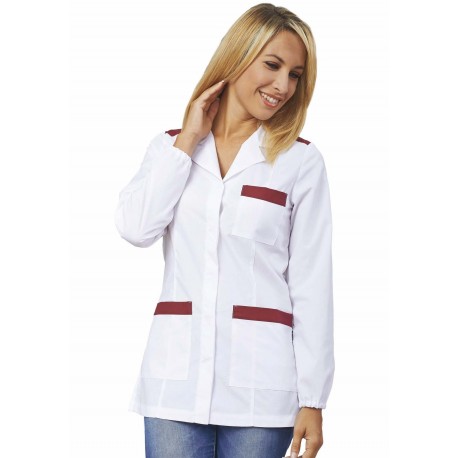 Casacca Donna Elettra Bianco e Bordeaux Siggi