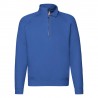 Felpa Collo Zip Blu Royal