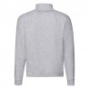 Felpa Collo Zip Grigio Melange