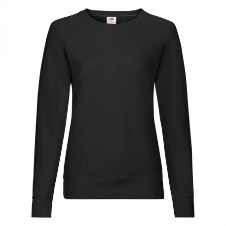 Felpa Raglan Leggera Donna Nera