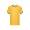 T-SHIRT RINGER PROFILO VERDE MELA - GIALLO