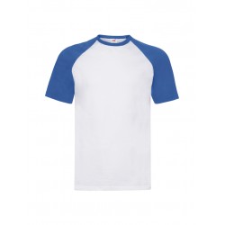 T-SHIRT BASEBALL M/C BIANCO ROYAL