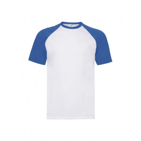 T-SHIRT BASEBALL M/C BIANCO ROYAL