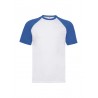 T-SHIRT BASEBALL M/C BIANCO ROYAL