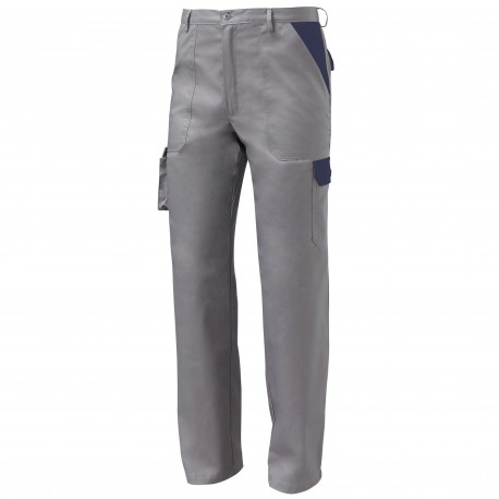 Pantalone Danubio Grigio Rifiniture Blu SIGGI