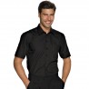 Camicia Nevada Unisex Manica Corta Nero Big Size 97% Cotone 3% Spandex ISACCO 061501AM