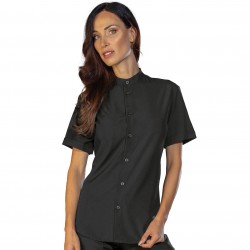 Camicia Detroit Unisex Tecnostretch Nero Manica Corta 96% Poliestere 4% Spandex ISACCO 061711M